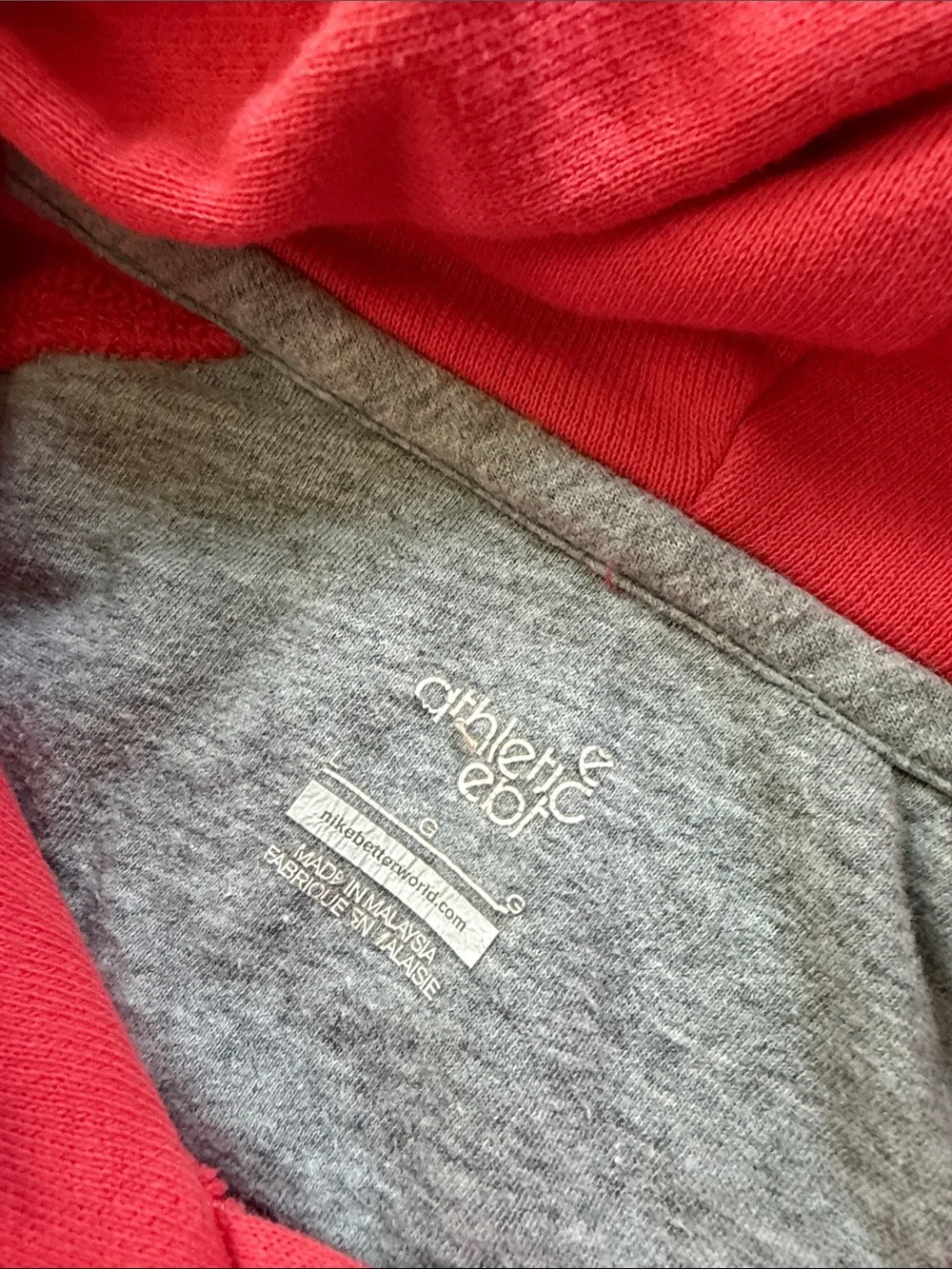 Nike Bright Red Crewneck Hooded Sweatshirt - Men's